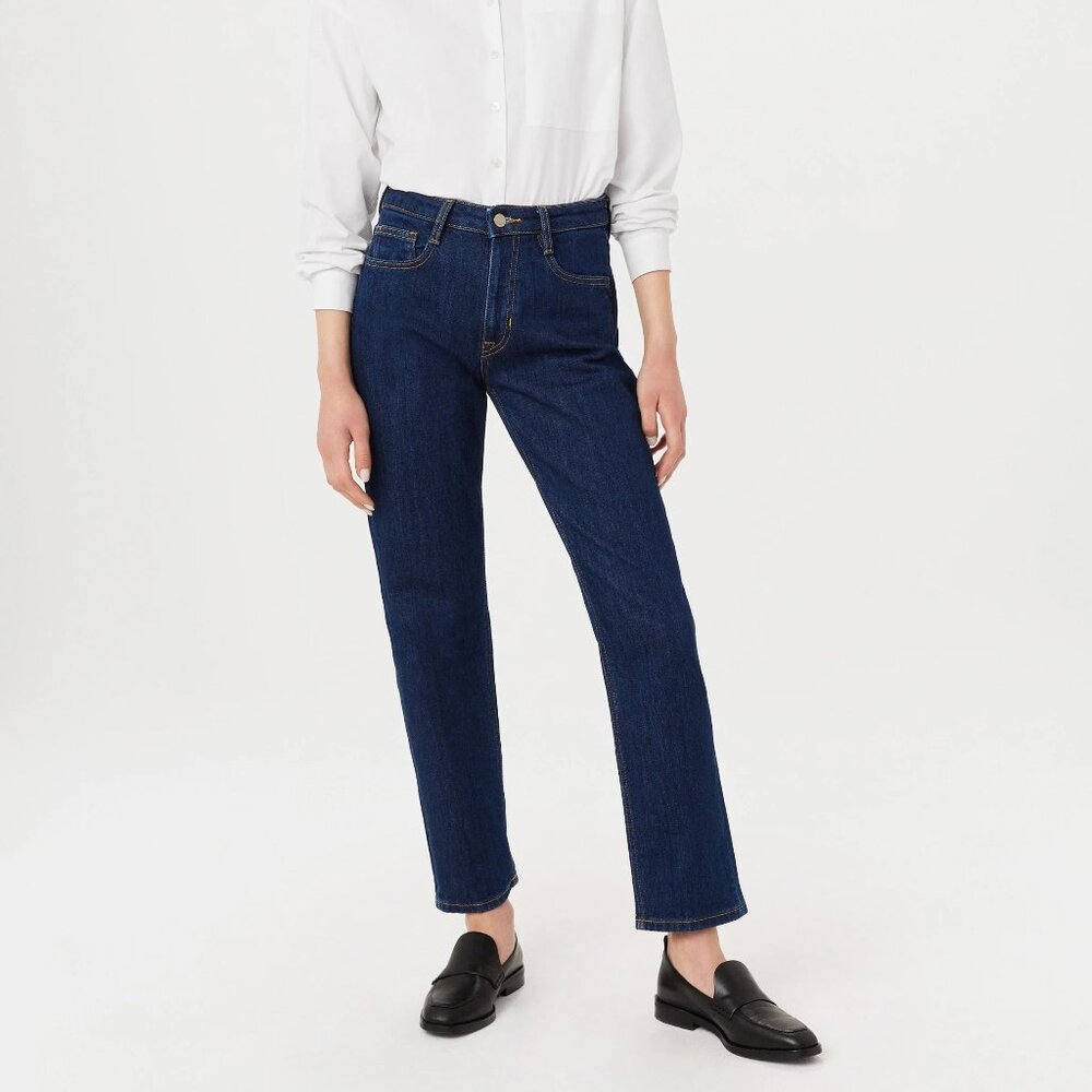 F&O Cyndi Straight Jean in Dark Wash - Brand New Never Worn Size 24
